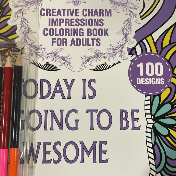 Creative Charm Coloring Book Adults Stress Relief - Picture 2 of 9